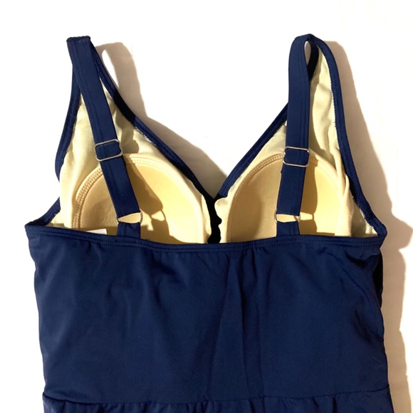 NWOT Denim & Co. Beach V-Neck Wrap Front Swim Dress - Picture 8 of 13